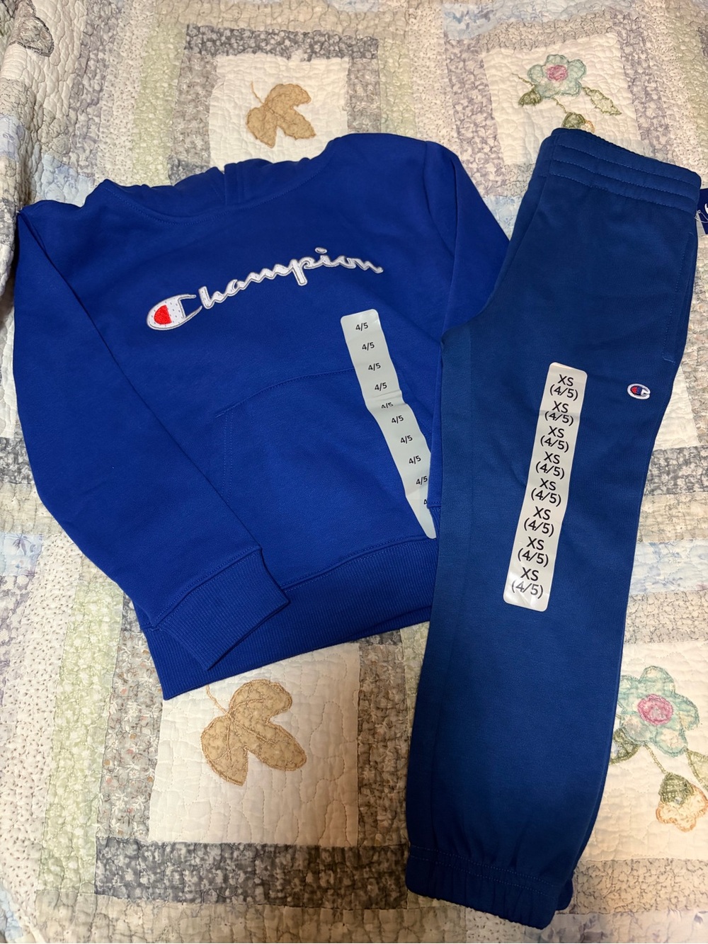 Champion Kids Blue Sweatshirt & Jogger Set - Royal Blue